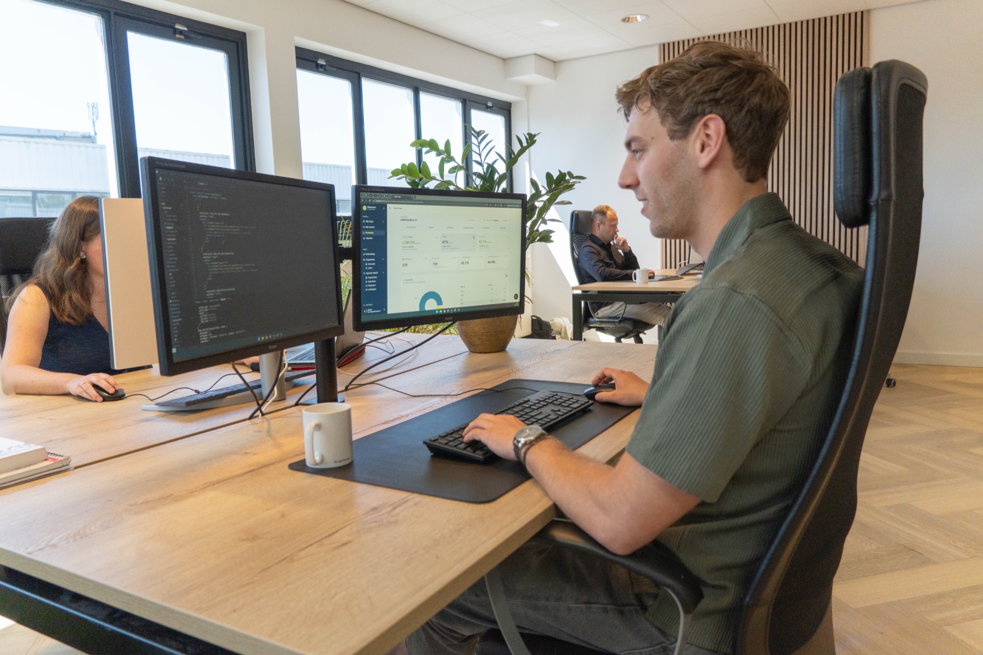 Webleaders aan het werk aan Google Shopping